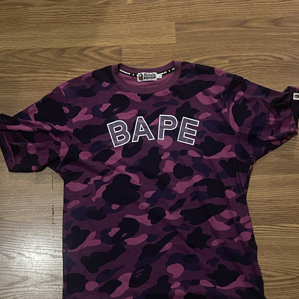 Bape Camo Tee - Purple and Black